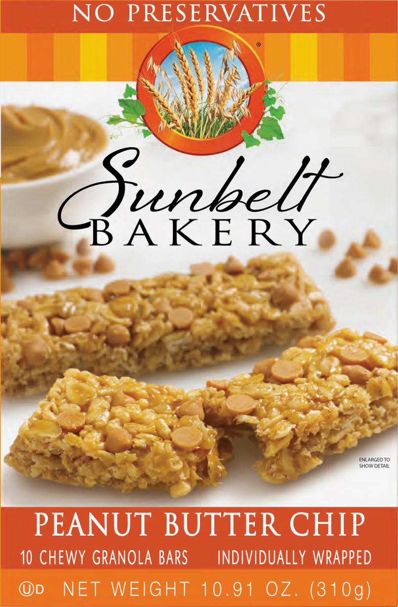 slide 1 of 9, Sunbelt Bakery Chewy Peanut Butter Chip Granola Bars 10 10 ea Box, 10 ct