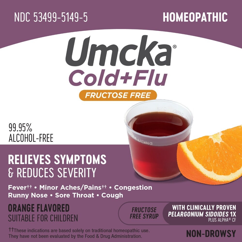 slide 5 of 6, Nature's Way Orange Sugar-Free Umcka Cold & Flu Syrup, 4 fl oz