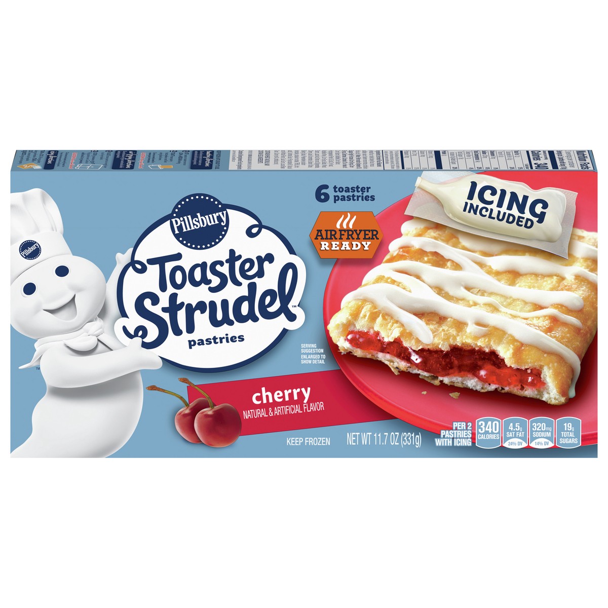 slide 1 of 13, Toaster Strudel Pastries, Cherry, 6 ct, 11.7 oz, 6 ct