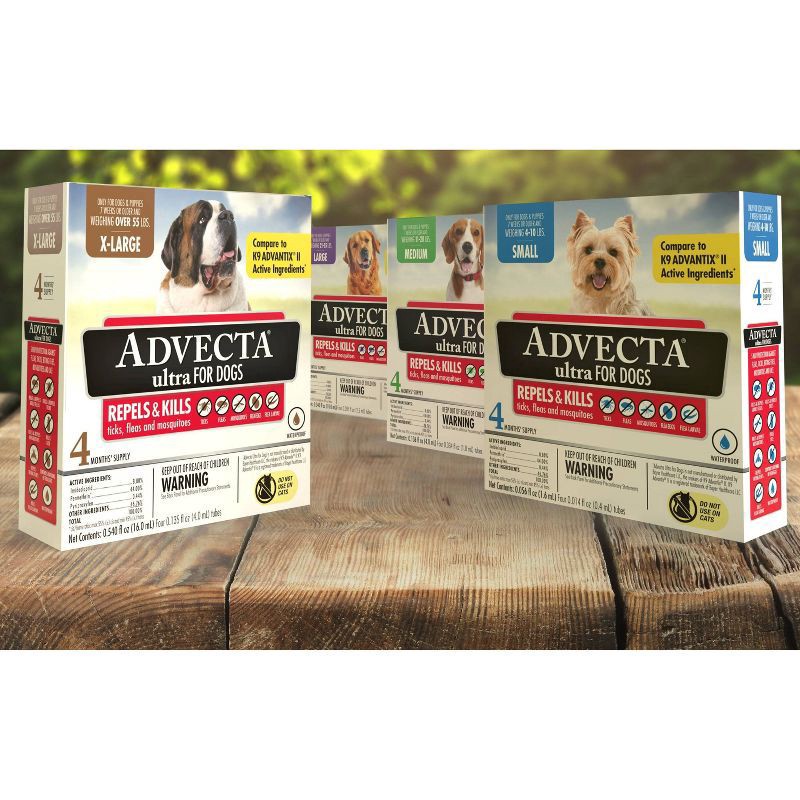 slide 2 of 5, ADVECTA Ultra Flea and Tick Protection for Medium Dogs, 4 Count, 4 ct