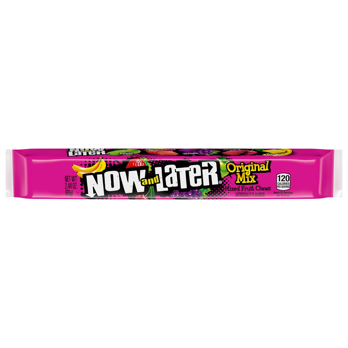 slide 1 of 9, Now & Later Original Mix Mixed Fruit Chews 2.44 oz, 2.44 oz