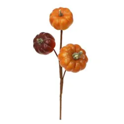 10.75" Orange & Red Pumpkin Pick By Ashland
