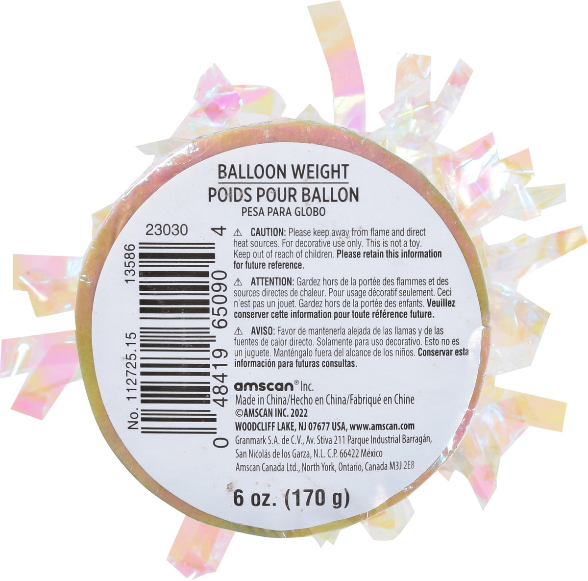 slide 2 of 9, Amscan Iridescent Foil Weight12Pk, 1 ct