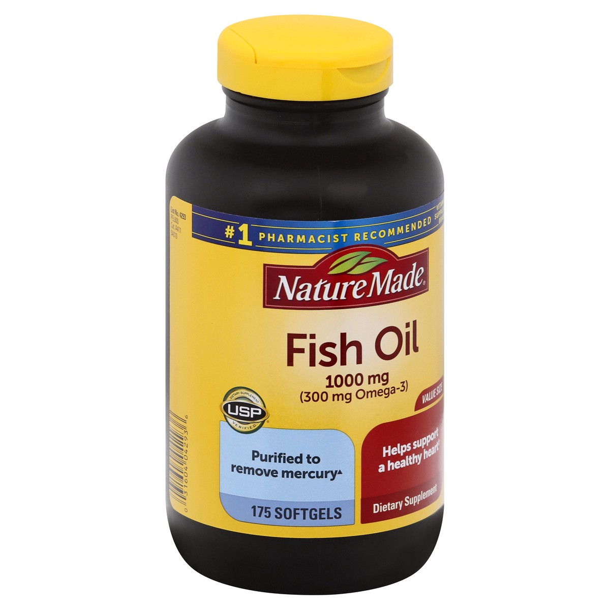 slide 5 of 9, Nature Made Value Size Softgels Fish Oil 175 ea, 175 ct; 1000 mg