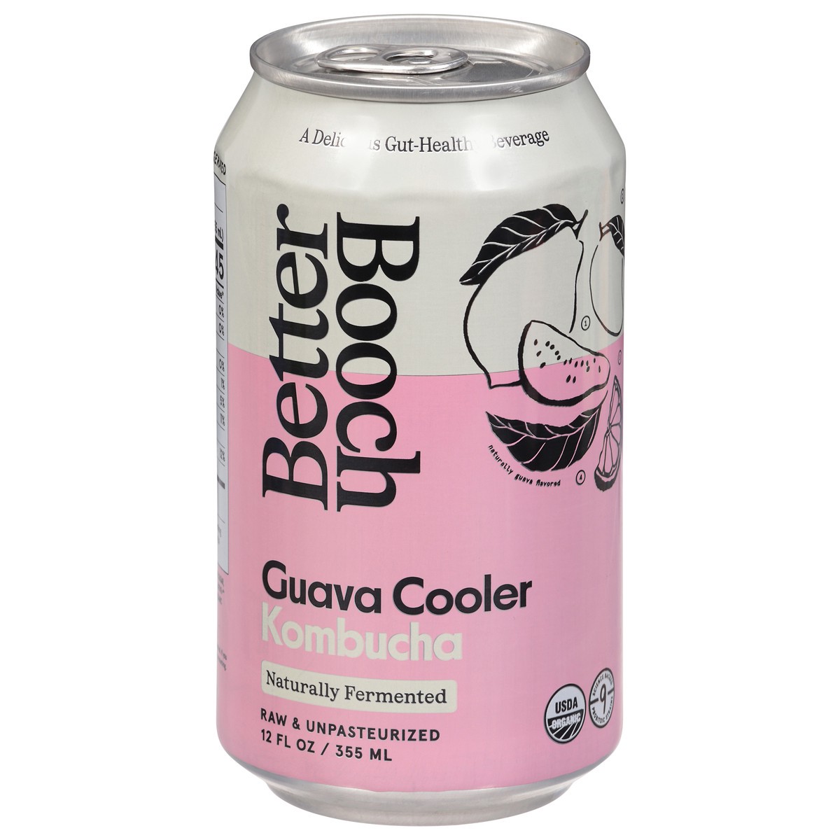 slide 1 of 14, Better Booch Kombucha Sparkling Probiotic Drink Guava Cooler, 12 fl oz
