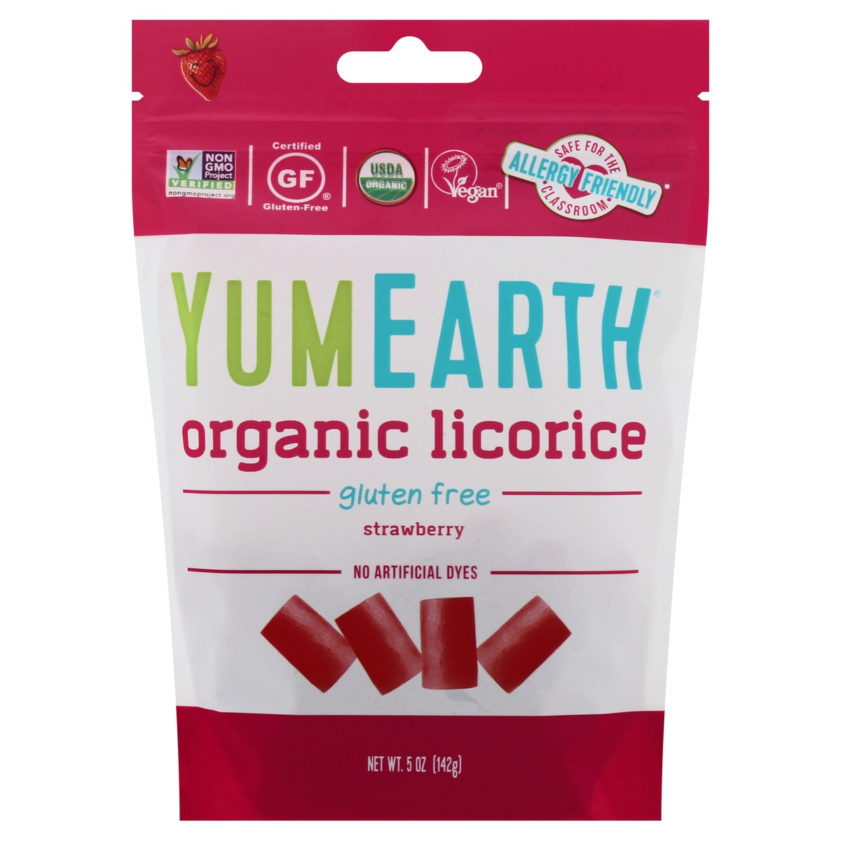 slide 1 of 1, YumEarth Organic Strawberry Licorice - 5.0oz, 5 oz