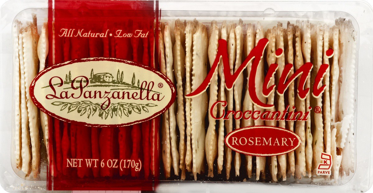 slide 5 of 5, La Panzanella Croccantini Rosemary Artisan Crackers, 6 oz