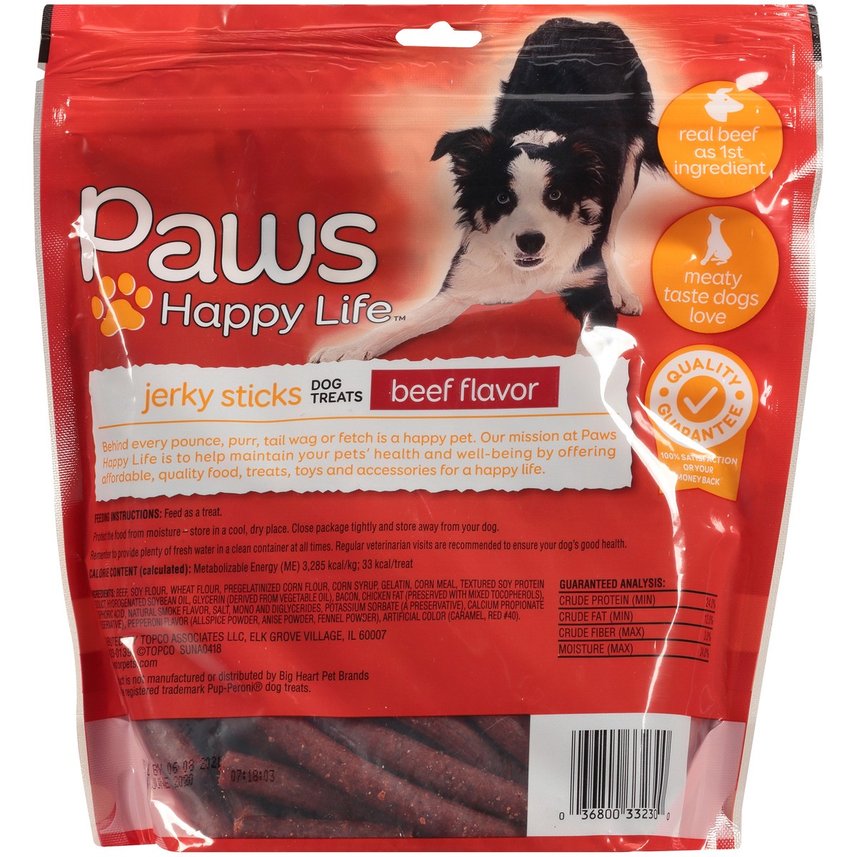 slide 8 of 13, Paws Happy Life Jerky Sticks Beef Flavor Dog Treats 25 oz, 25 oz