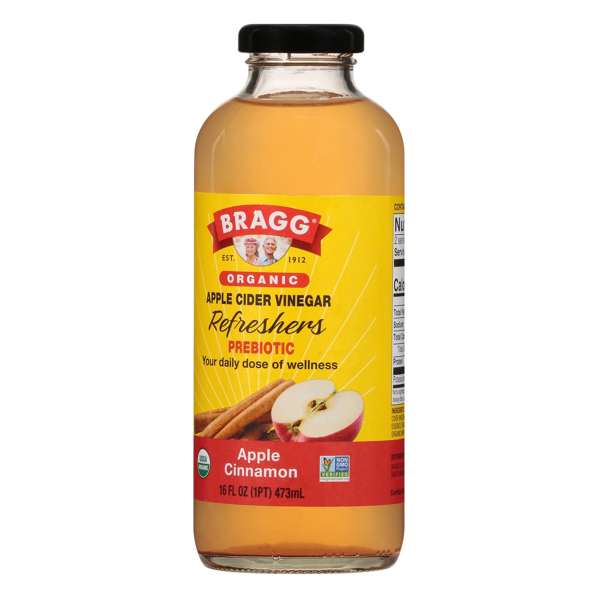 slide 3 of 12, Bragg Apple Cider Vinegar, Organic, Apple Cinnamon, Prebiotic- 16 oz, 16 fl oz