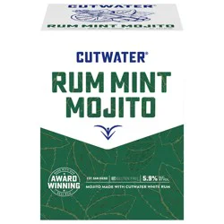 Cutwater Spirits Rum Mint Mojito Cocktail 4 - 12 fl oz Cans