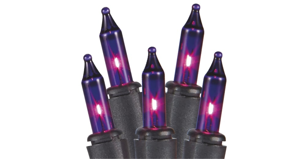 slide 1 of 1, Holiday Home Mini Twinkle Lights - Purple, 70 ct