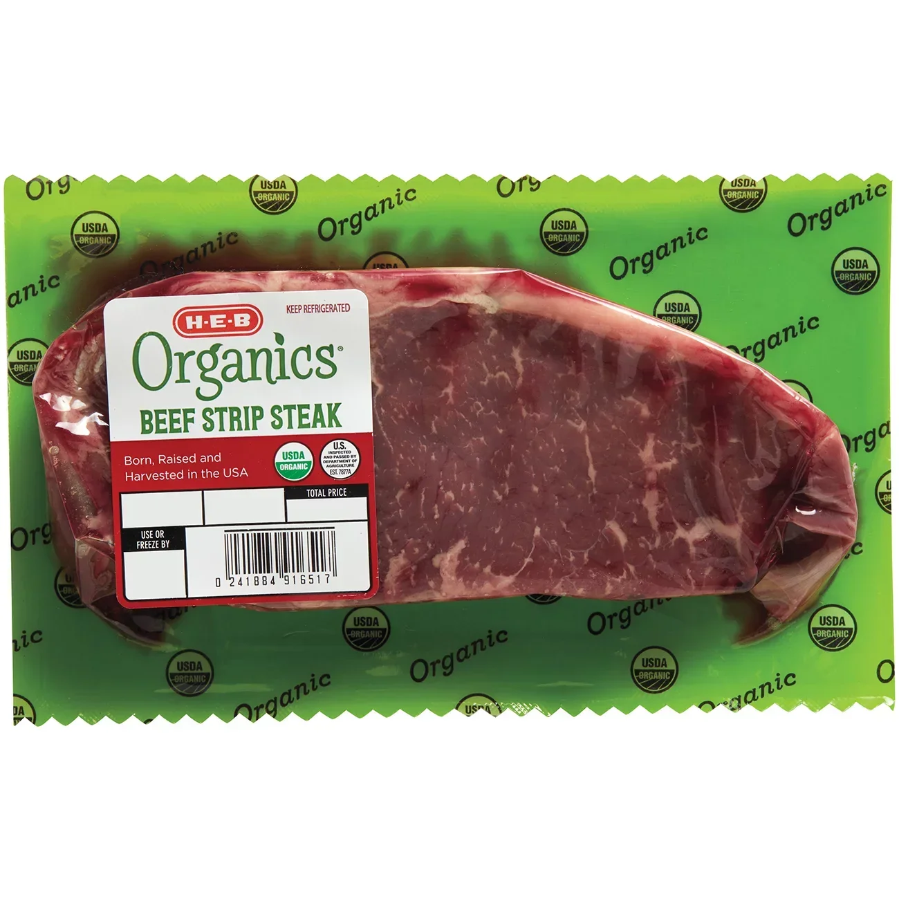 slide 1 of 1, H-E-B Boneless Beef New York Strip Steak, per lb