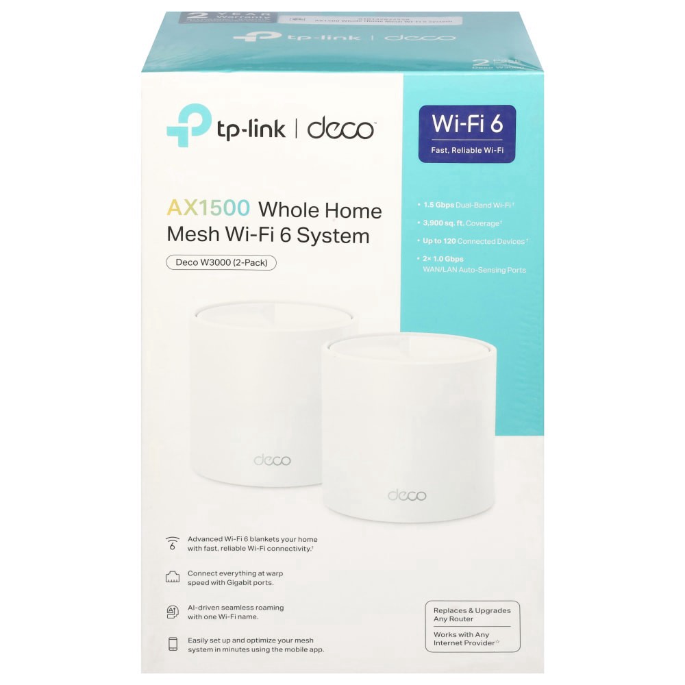 slide 1 of 6, TP Link Deco™ AX1500 Whole Home Mesh Wi-Fi 6 System, 1 ct