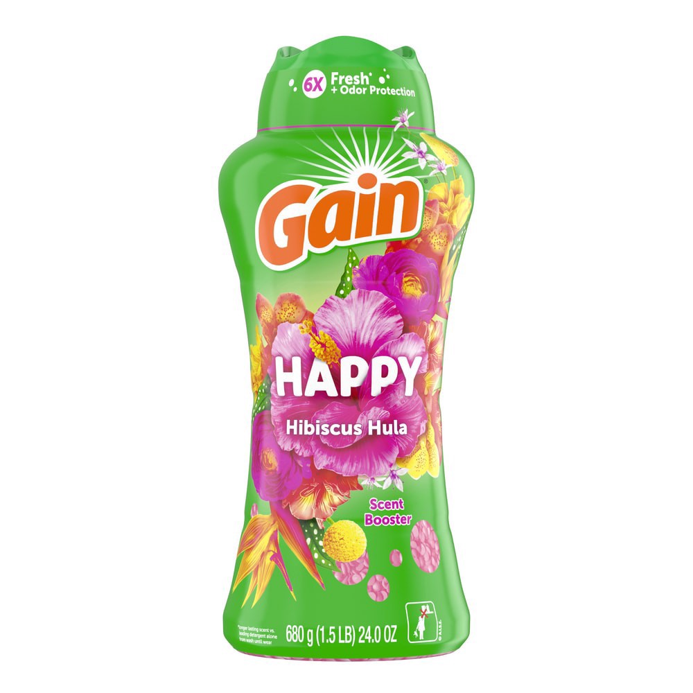 slide 2 of 6, Gain® 6x Fresh + Odor Protection Happy Hibiscus Hula Scent Booster, 24 oz