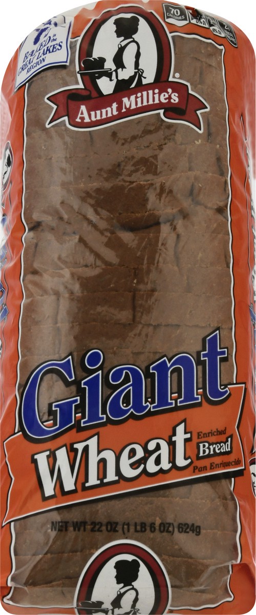 slide 9 of 13, Aunt Millie's Giant Wheat Bread 22 oz, 22 oz