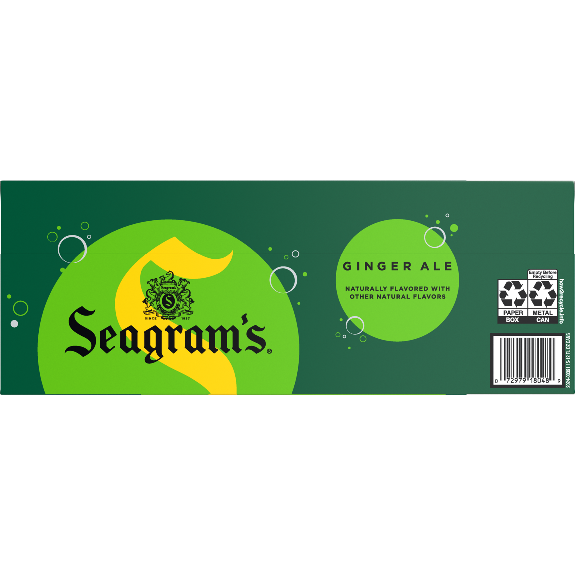 slide 5 of 5, Seagram's Seagrams Ginger Ale Soda Soft Drink, 12 fl oz, 15 ct; 12 oz