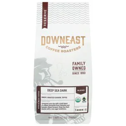 Downeast Coffee Roasters Whole Bean Dark Roast Deep Sea Dark Coffee 12 oz