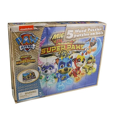 slide 1 of 1, Cardinal Paw Patrol Assorted Wood Puzzles with Box, 5 ct