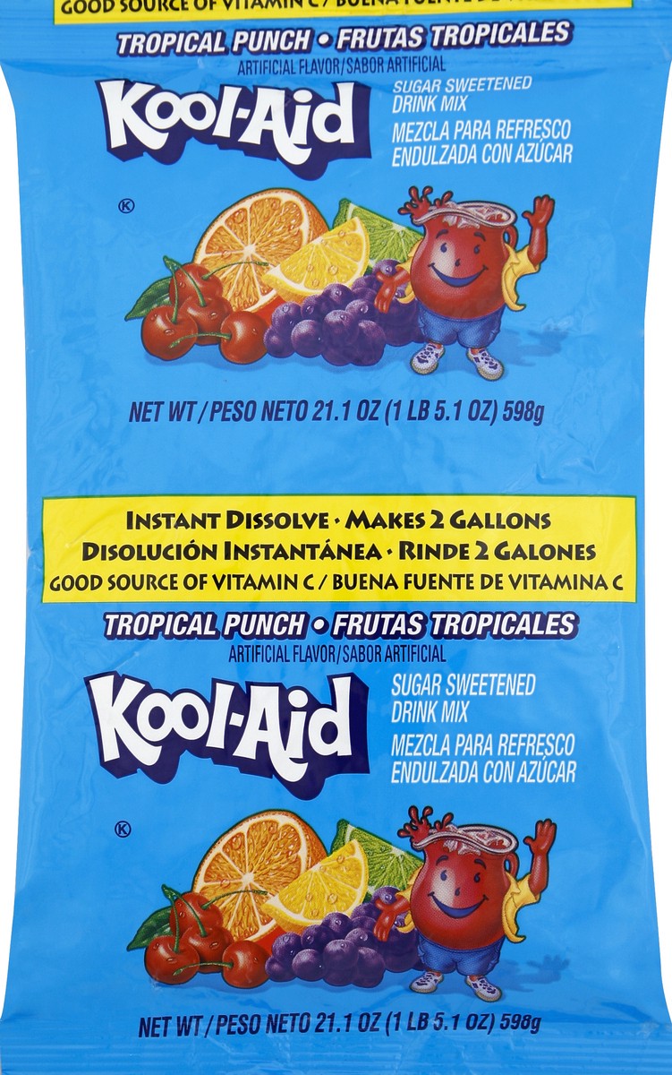 slide 5 of 5, Kool-Aid Drink Mix, Sugar Sweetened, Tropical Punch, 21.1 oz