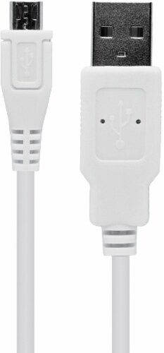 slide 1 of 1, Cellcandy Micro Usb Cable - White, 4 ft