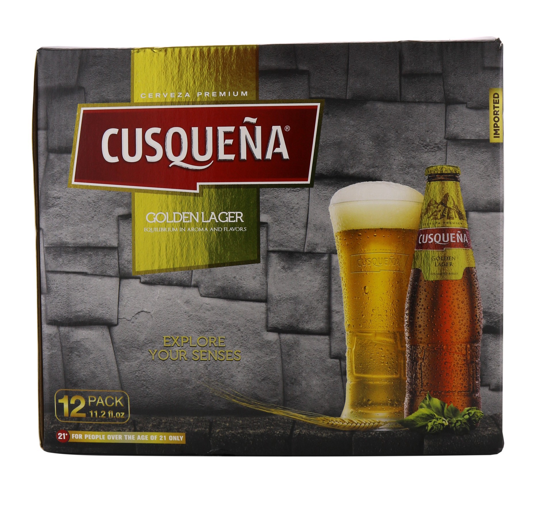 slide 1 of 1, Cusqueña Cusquena Golden Lager Beer, 12 ct; 11.2 fl oz