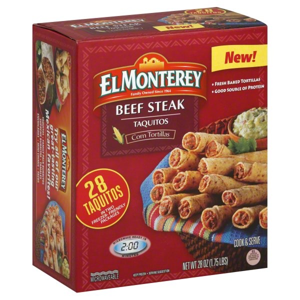 slide 1 of 4, El Monterey Taquitos 28 ea, 28 ct