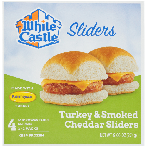 slide 1 of 6, White Castle Turkey Burgers, 9.66 oz