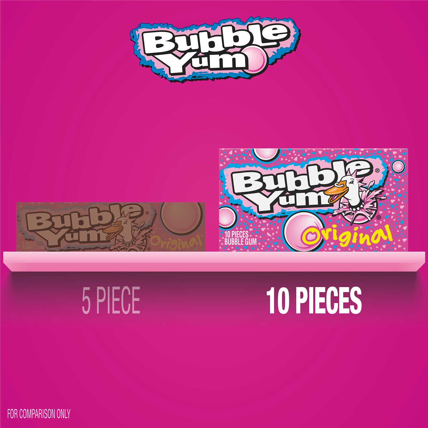 slide 2 of 7, BUBBLE YUM Original Chewy, Bubble Gum Pack, 2.82 oz, 2.82 oz