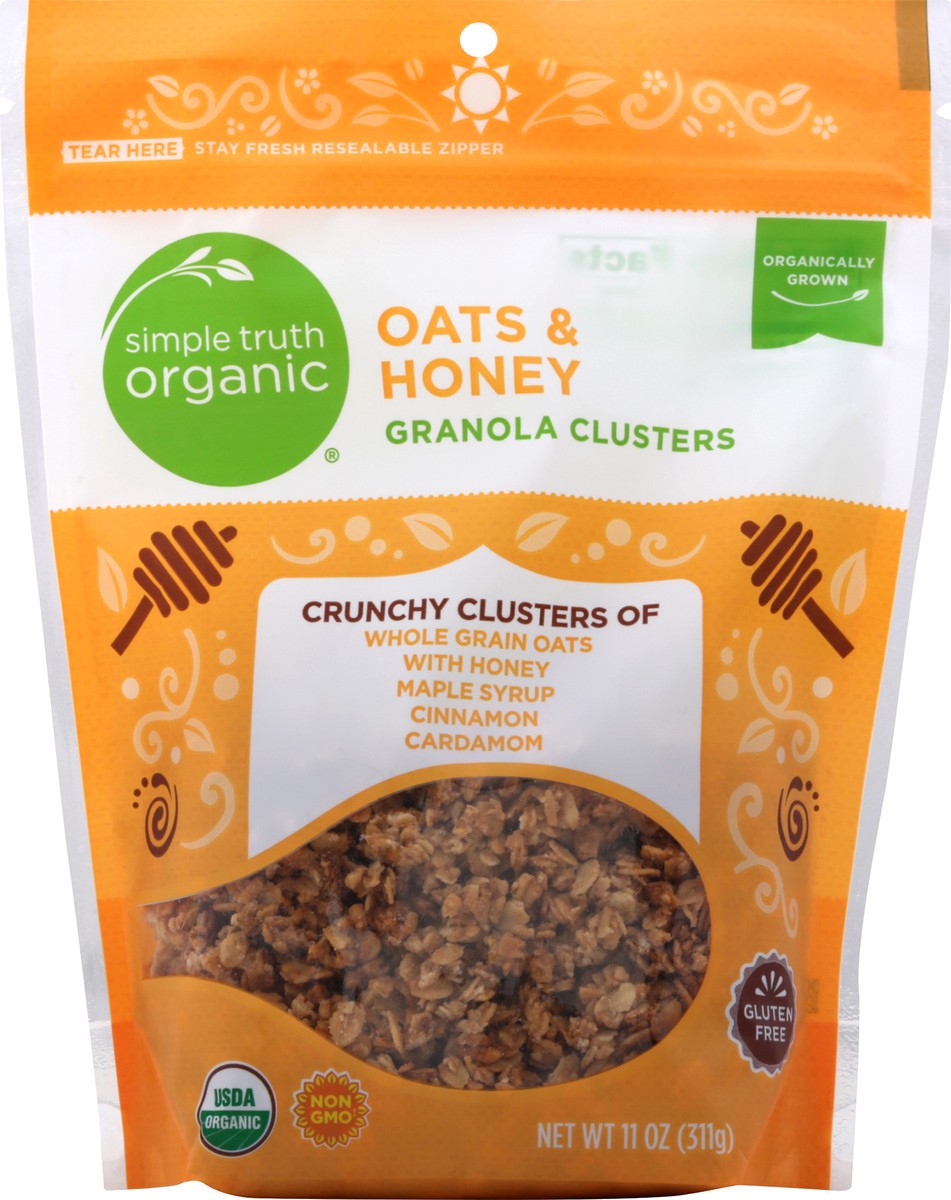 slide 7 of 8, Simple Truth Granola Clusters, Oats & Honey, 11 oz