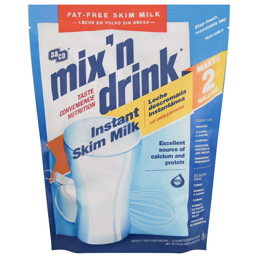 slide 1 of 4, SACO Dry Milk Instant Non Fat, 1 ct
