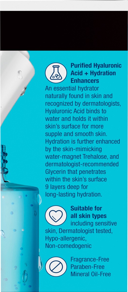 slide 2 of 8, Neutrogena Hydro Boost Hyaluronic Acid Serum For Face with Vitamin B5, Lightweight Hydrating Face Serum for Dry Skin, Oil-Free, Non-Comedogenic, Fragrance Free, 1 oz, 1 fl oz