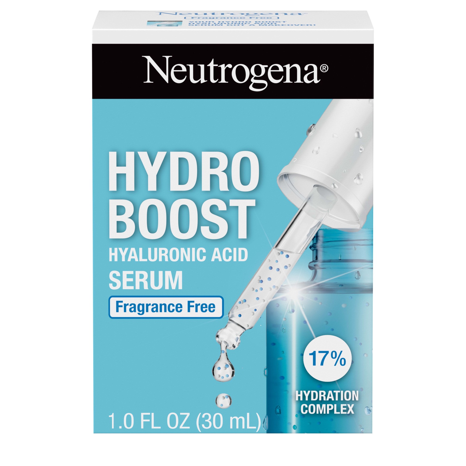 slide 1 of 8, Neutrogena Hydro Boost Hyaluronic Acid Serum For Face with Vitamin B5, Lightweight Hydrating Face Serum for Dry Skin, Oil-Free, Non-Comedogenic, Fragrance Free, 1 oz, 1 fl oz