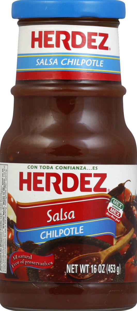 slide 2 of 3, Herdez Salsa, Chipotle, 16 oz