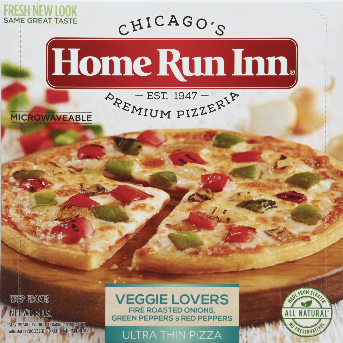 slide 4 of 6, Home Run Inn Ultra Thin Veggie Lovers Pizza 5 oz, 5 oz