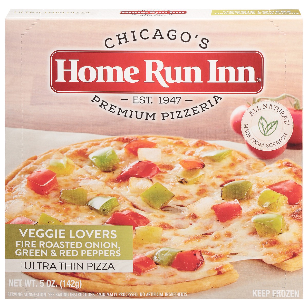 slide 1 of 6, Home Run Inn Ultra Thin Veggie Lovers Pizza 5 oz, 5 oz