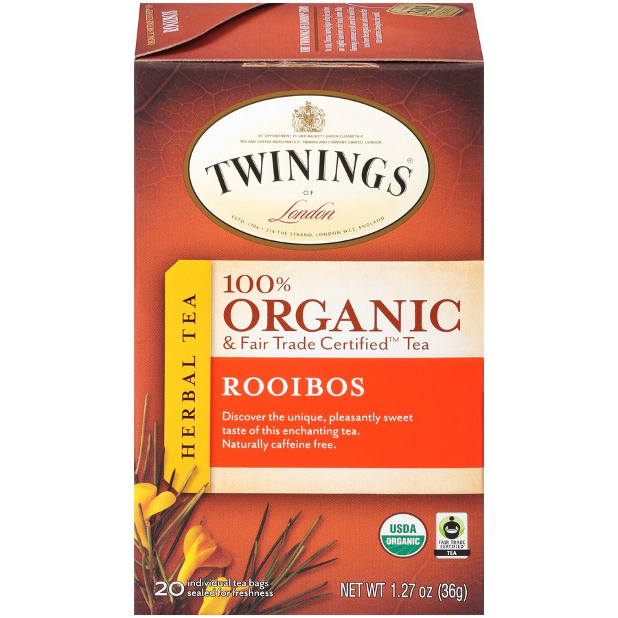 slide 1 of 7, Twinings Organic Rooibos Herbal Tea Bags - 1.27 oz, 1.27 oz