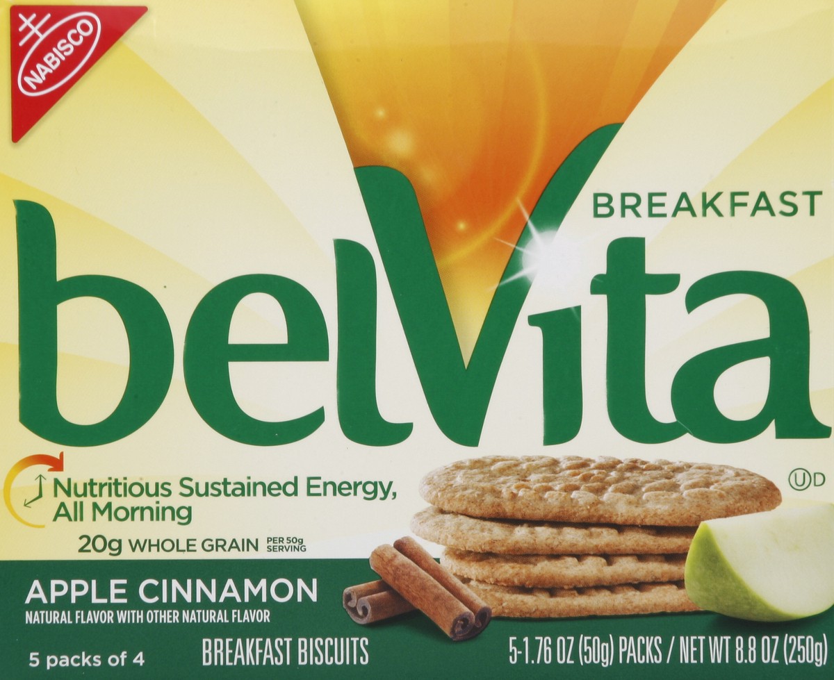 slide 4 of 5, belVita Breakfast Biscuits Apple Cinnamon, 5 ct; 1.76 oz