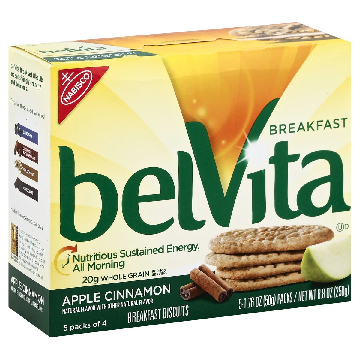 slide 5 of 5, belVita Breakfast Biscuits Apple Cinnamon, 5 ct; 1.76 oz