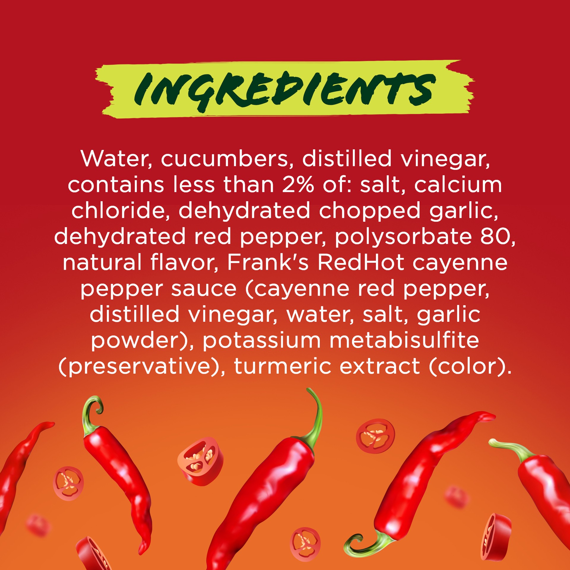 slide 4 of 5, Vlasic Frank's RedHot Original Cayenne Pepper Sauce Flavored Kosher Dill Whole Pickles- 16 oz, 16 oz