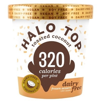 slide 1 of 1, Halo Top Creamery Non Dairy Toasted Coconut Ice Cream, 1 pint