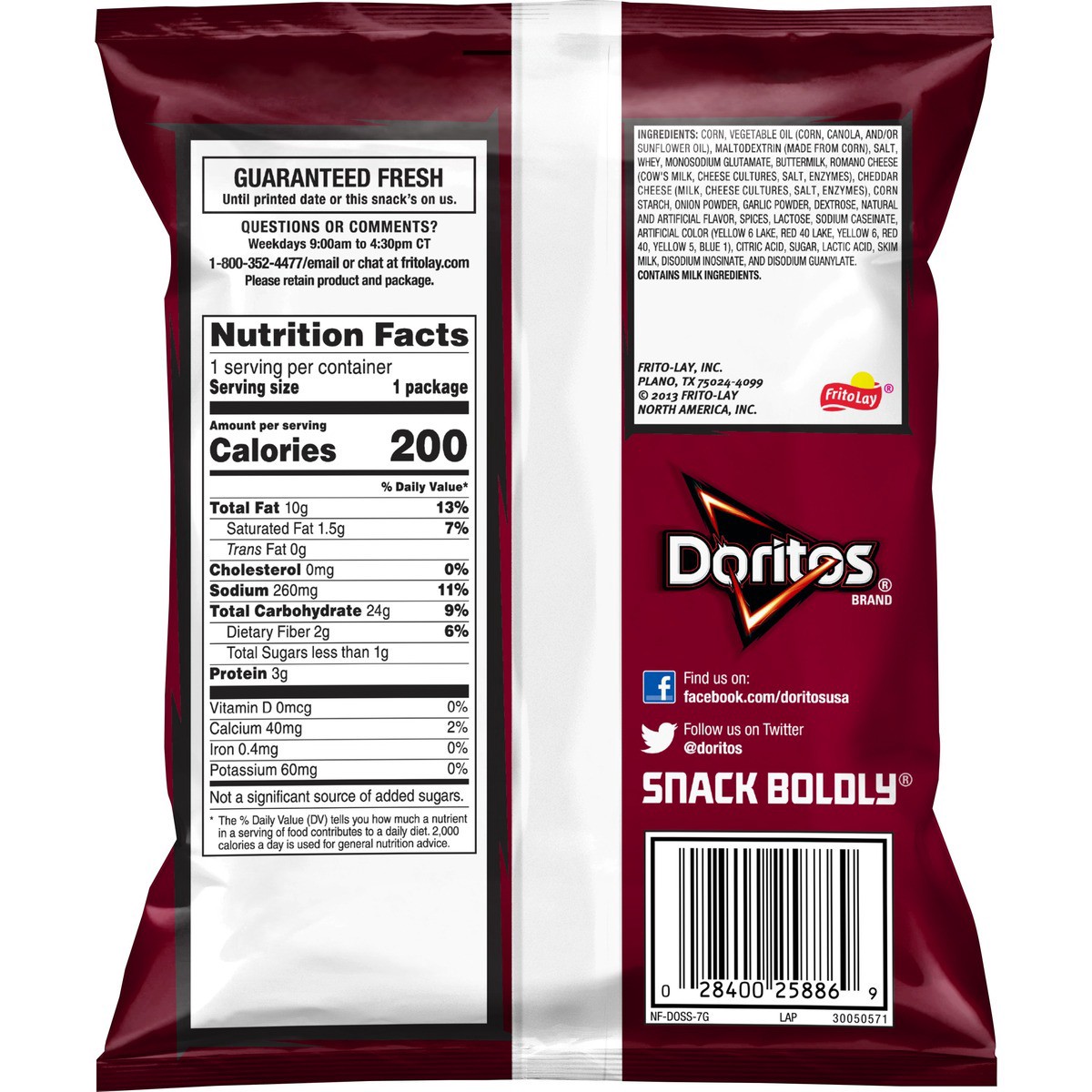 slide 2 of 5, Doritos Tortilla Chips, 1.38 oz