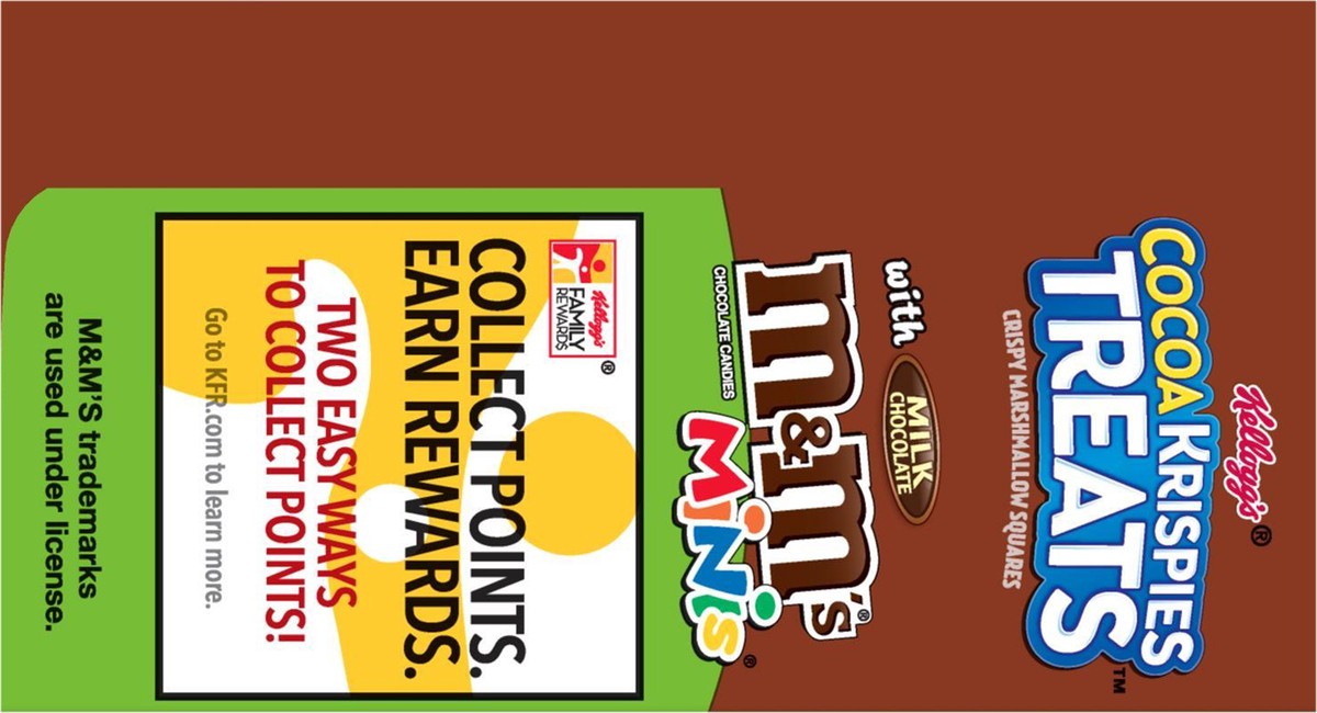 slide 2 of 10, Cocoa Krispies Treats Crispy Marshmallow Squares Chocolate with M&Ms Minis, 5.6 oz, 8 Count, 5.6 oz