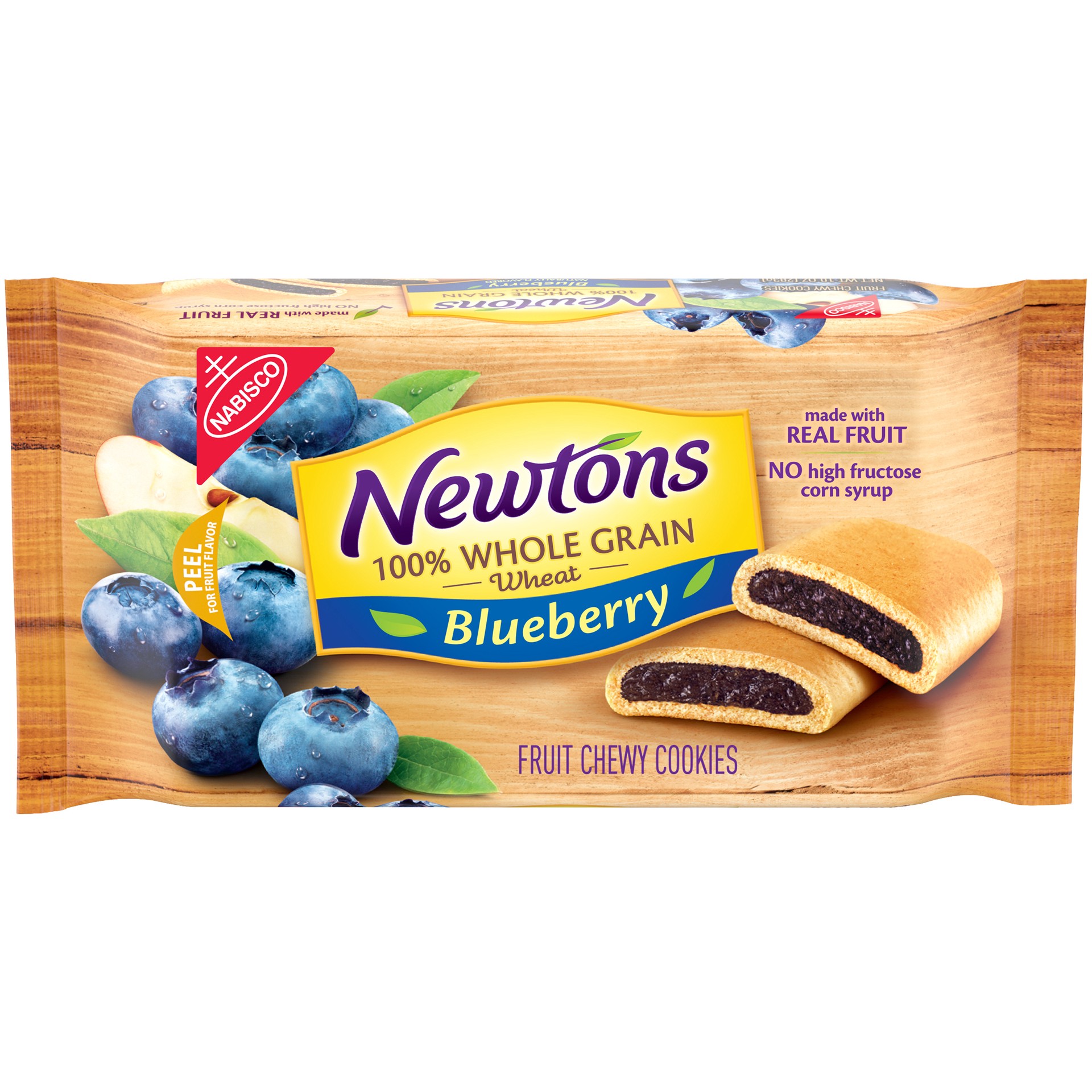 slide 1 of 5, Newtons Blueberry 100% Whole Grain Fruit Chewy Cookies, 10 oz package, 10 oz