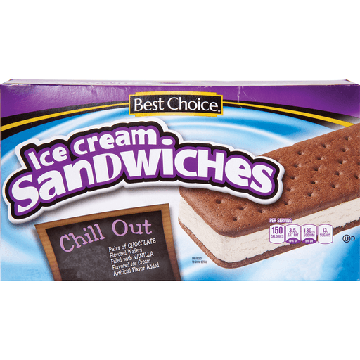 slide 1 of 1, Best Choice Ice Cream Sandwiches, 12 ct