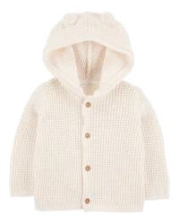 Carter's Baby Hooded Cardigan White 6M
