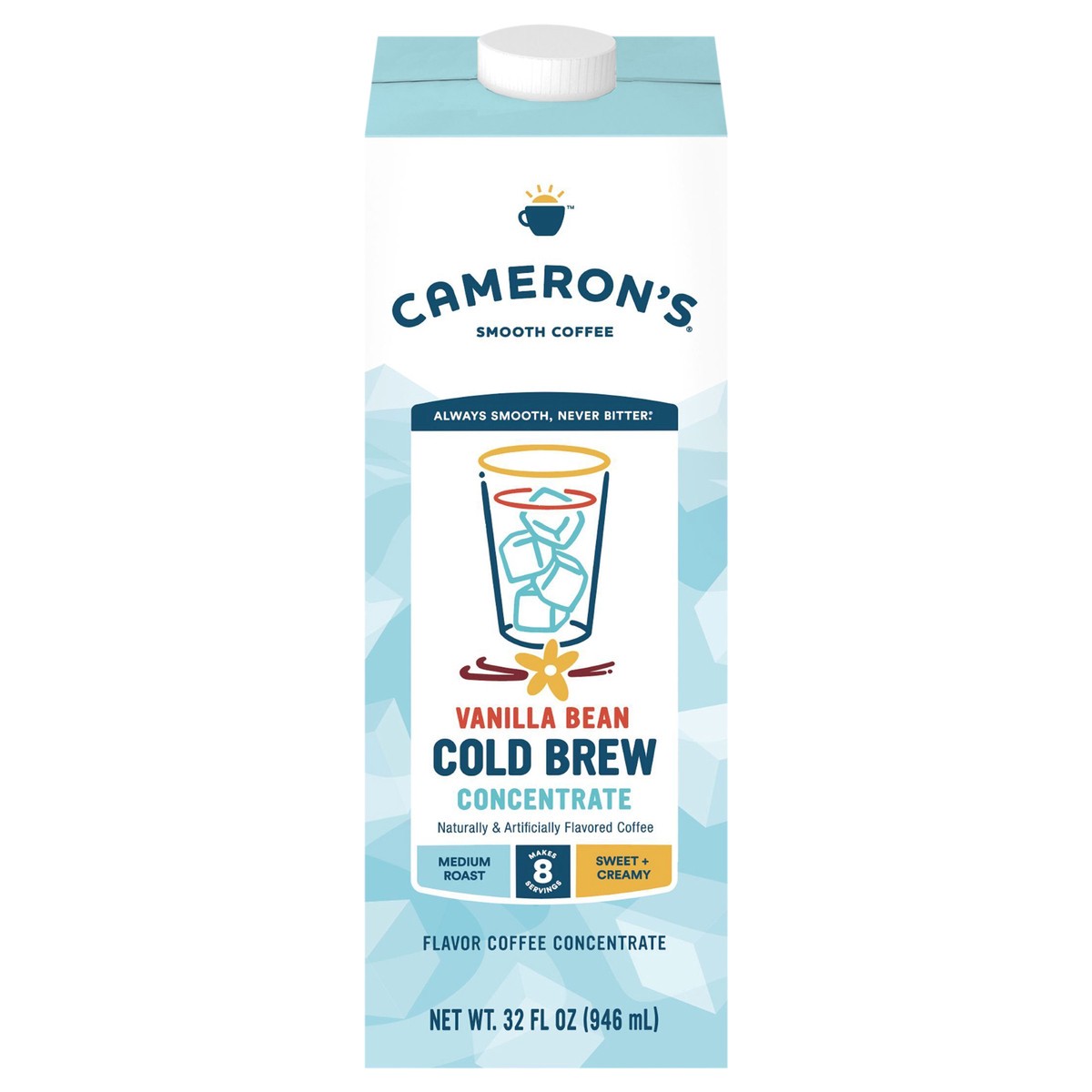 slide 2 of 2, Cameron's Cold Brew Van Bean Smth Coffee, 32 fl oz