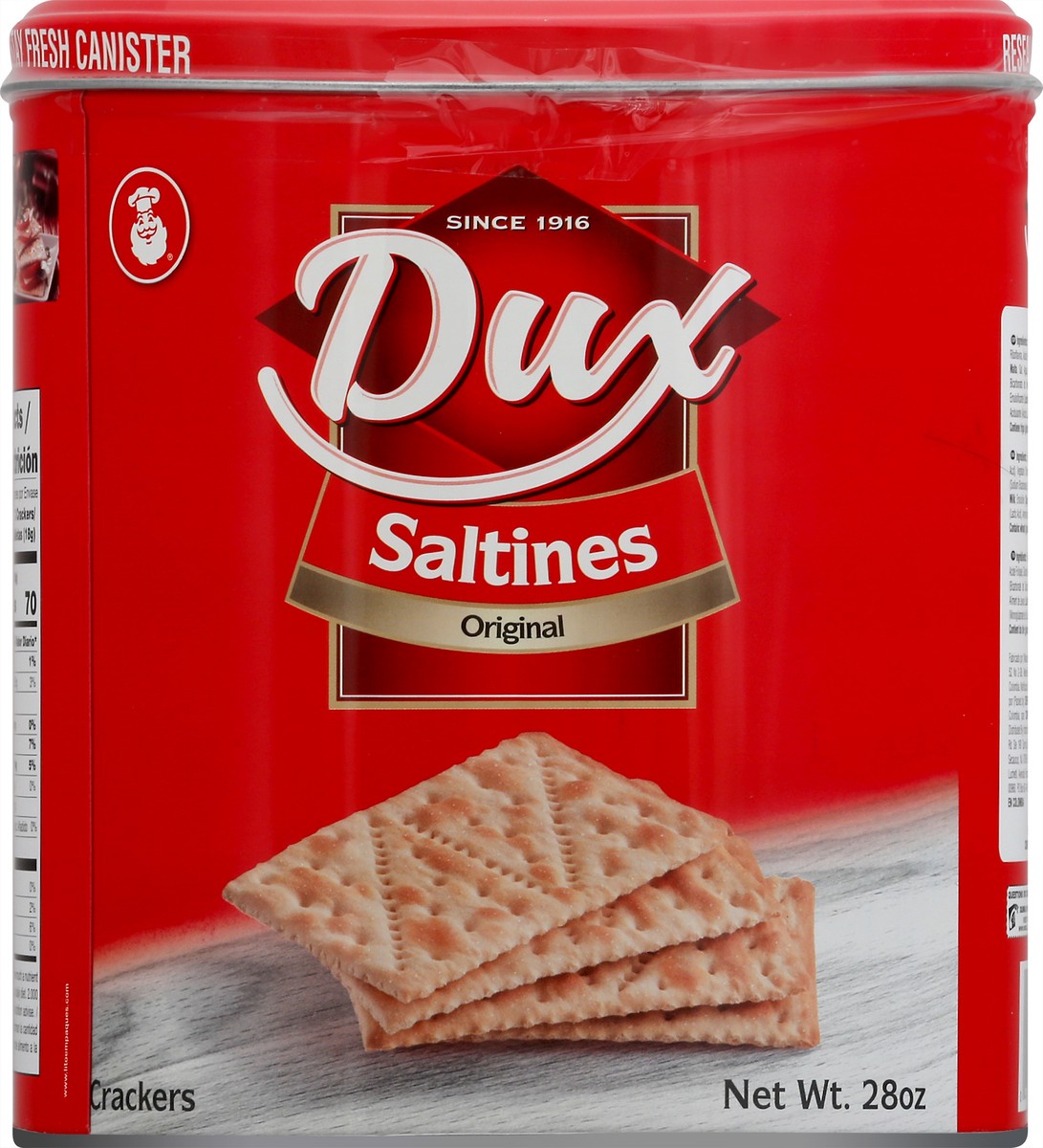 slide 10 of 13, Dux Saltin Galletas Originale (Saltine Crackers) Canister, 794 g