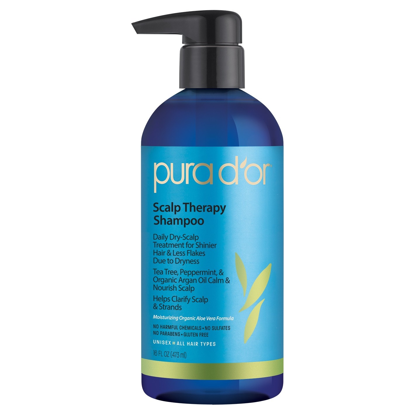 slide 1 of 2, Pura d'or Scalp Therapy Shampoo, 16 fl oz