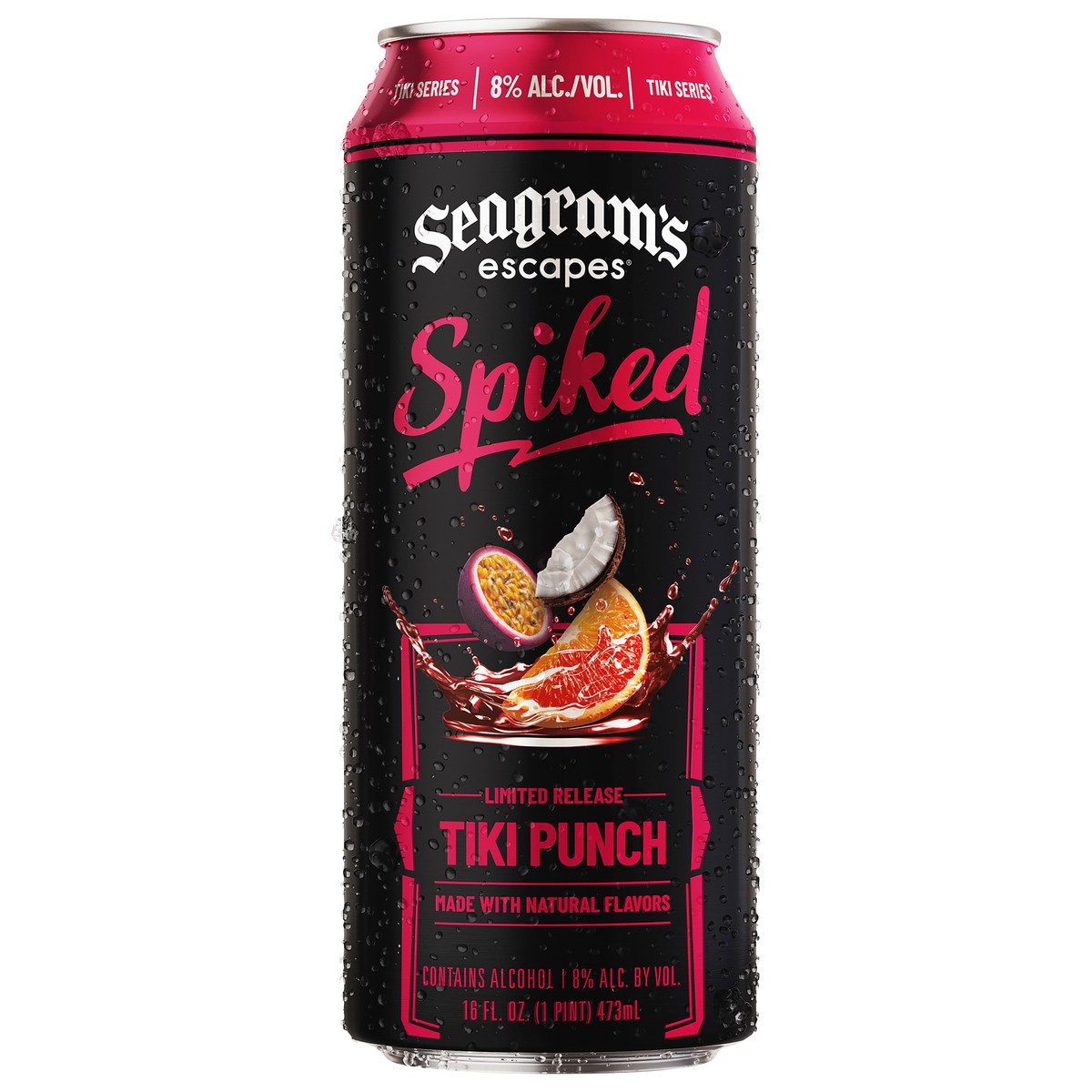 slide 3 of 3, Seagram's Seagrams Spiked Tiki Series Rotations single can, 16 fl oz