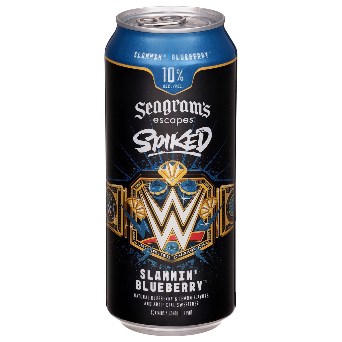 slide 1 of 3, Seagram's Spiked x WWE Slammin' Blueberry - 16oz Can, 16 fl oz